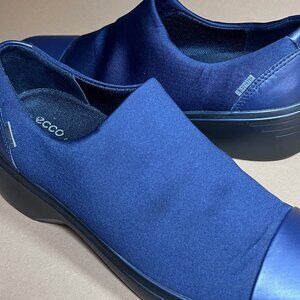 Ecco Soft 7 Wedge Gore-Tex Slip-On Sneakers Navy Blue US 9 / 9.5 New w/o Box